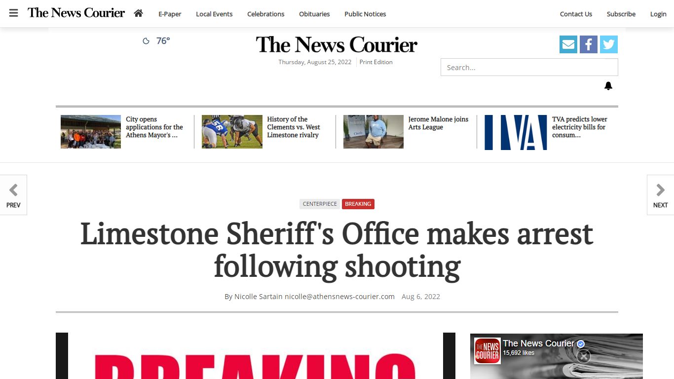 Limestone Sheriff's Office makes arrest following shooting